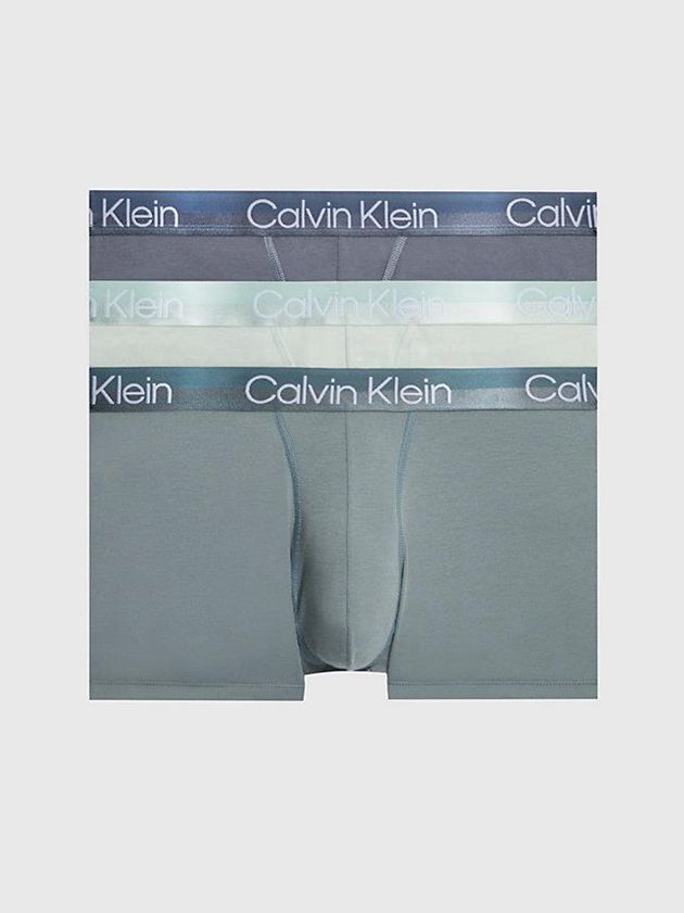 Calvin Klein USA 3 Pack - Modern Structure Mens Trunks Blue 6132084-NF